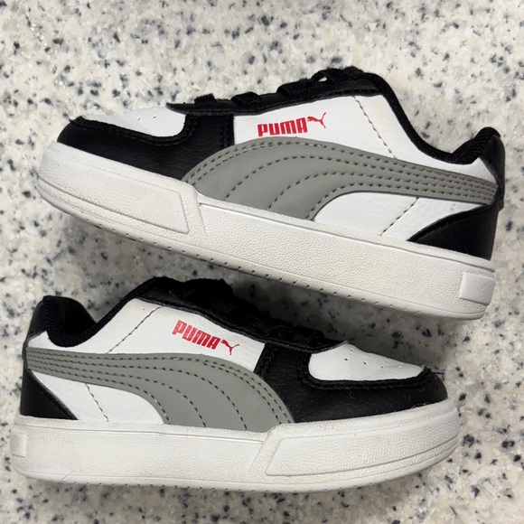 Puma Other - Puma Black and White Toddler Sneakers with Red Accents